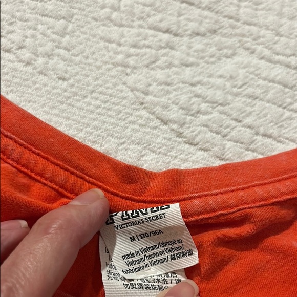 PINK Victoria's Secret Orange Asymmetrical Ruched Mini Dress - Picture 6 of 8